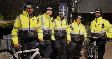 Video shows a man grabbing and throwing a female UC Berkeley student to the pavement as private security guards hired by concerned parents thwart attack