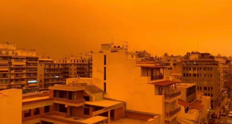 [WATCH] Orange Hue Engulfs The Skies In Greece