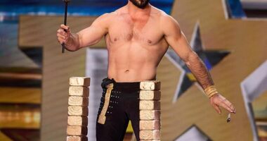 Britain's Got Talent viewers were amused by a 'don't try this at home' warning during Sunday's episode as a stuntman took to the stage