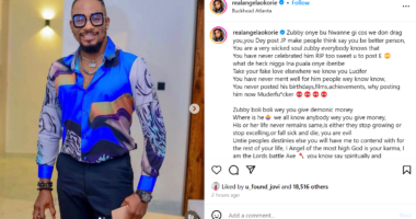 You are a wicked soul - Actress Angela Okorie slams Zubby Michael for mourning Junior Pope on Instagram