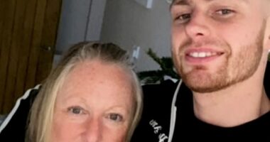 Cody Fisher, who was murdered on Boxing Day 2022, is pictured with his mother Tracey Fisher