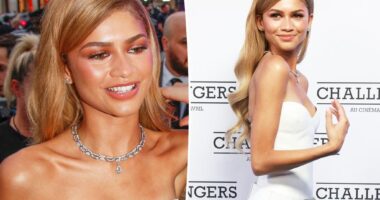 Zendaya rocks long blond hair at ‘Challengers’ premiere in Paris