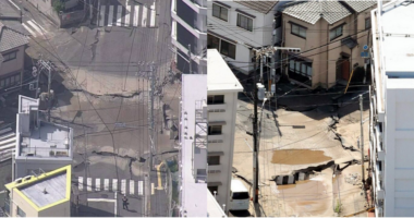 30m-wide sinkhole in Hiroshima causes roads to cave in, buildings to lean - Mothership.SG