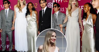 Angelina Jolie attends ‘Maria’ screening with kids Zahara, Maddox and Pax