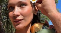 Bella Hadid is spending some time at a lake house and she shared several snaps to her Instagram