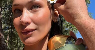 Bella Hadid is spending some time at a lake house and she shared several snaps to her Instagram