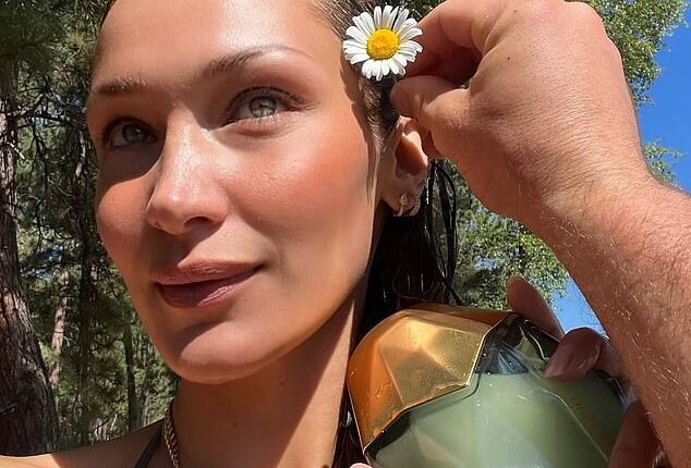 Bella Hadid is spending some time at a lake house and she shared several snaps to her Instagram