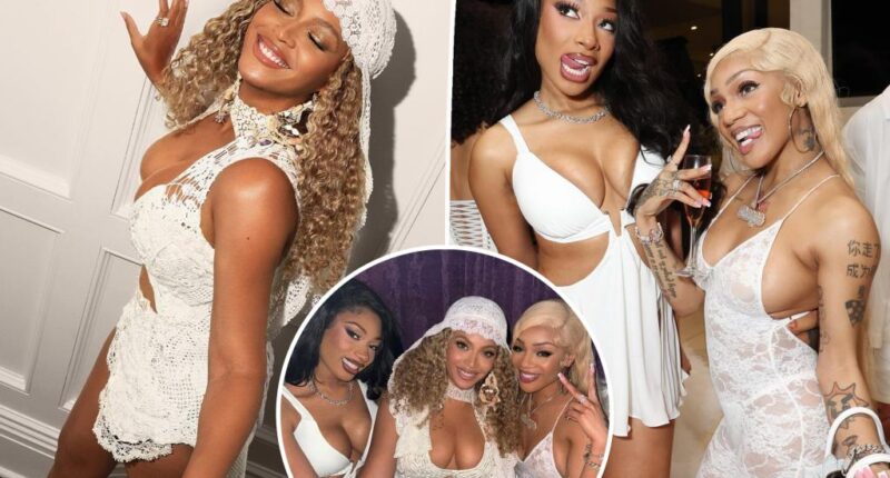 Beyoncé, Megan Thee Stallion and Glorilla match in all-white ahead of Labor Day weekend for fun outing