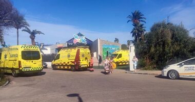 The Spanish press says the incident happened in the Hidropark water park in Alcudia (Pictured)