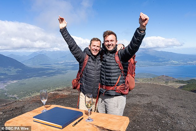 Celebrity Race Across The World came to an end on Wednesday night as Scott Mills and his husband Sam (pictured) were declared the 2024 winners