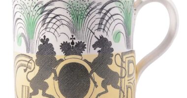 The 87-year-old cup had sat undisturbed in the vendor's attic since the late 1990s before they had the souvenir mug's value estimated at at Gildings Auctioneers in Market Harborough, Leics