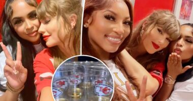 Chiefs WAG shares new photo with Taylor Swift as she gives glimpse inside game-day suite