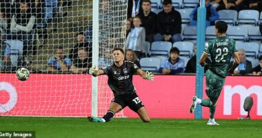 Brennan Johnson scored the winner for Tottenham in the 92nd minute against Coventry