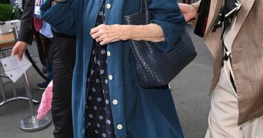 Dame Maggie Smith attends the Wimbledon Tennis Championships on July 15, 2023