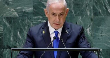 Israel's Prime Minister Benjamin Netanyahu addresses the 79th United Nations General Assembly at U.N. headquarters in New York, U.S., September 27, 2024