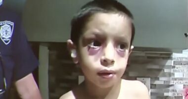Benjamin Cevera was seen looking hungry and frightened in a July 2021 clip shown to jurors