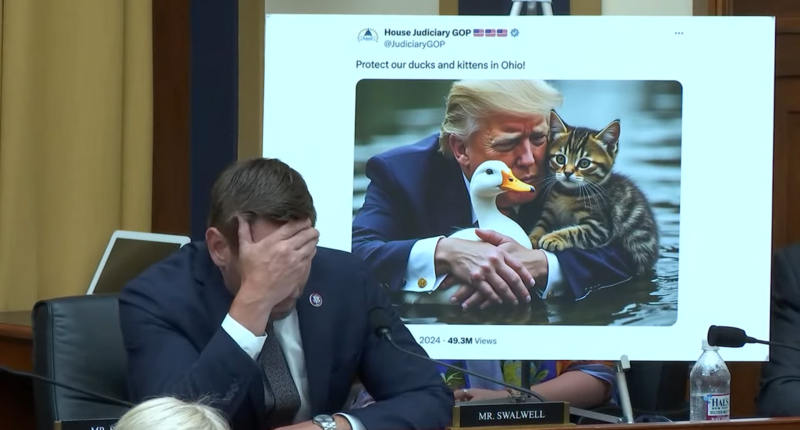 Eric Swalwell throwing a tantrum.