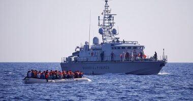 A large rescue operation is underway in Boulogne-sur-Mer after a boat carrying several migrants sank (file photo)