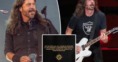 Foo Fighters cancel Soundside Music Festival show amid Dave Grohl’s baby scandal