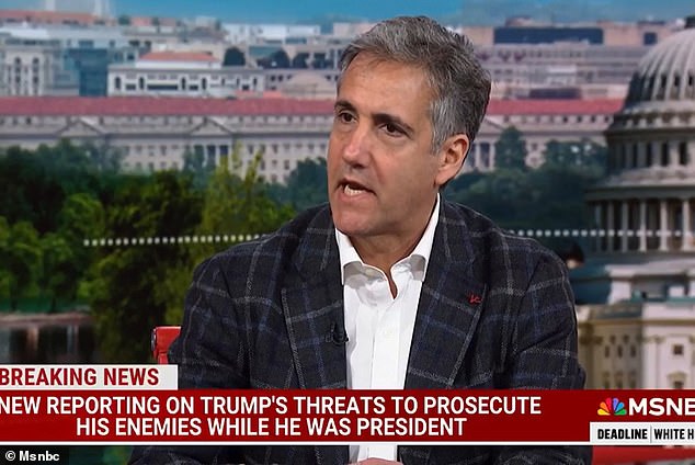 Former 'fixer' Michael Cohen reveals he will leave the country if Trump wins the presidential election