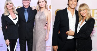 Goldie Hawn, Kurt Russell, Kate and Oliver Hudson make red carpet appearance