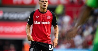 Granit Xhaka chose not to rest on his laurels after Bayer Leverkusen beat Wolfsburg on Sunday