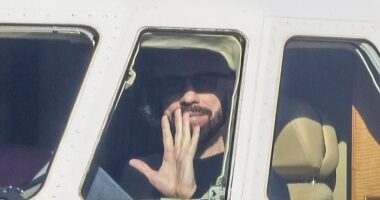 John Travolta attempted to go incognito when he touched down in Sydney on Wednesday. Pictured