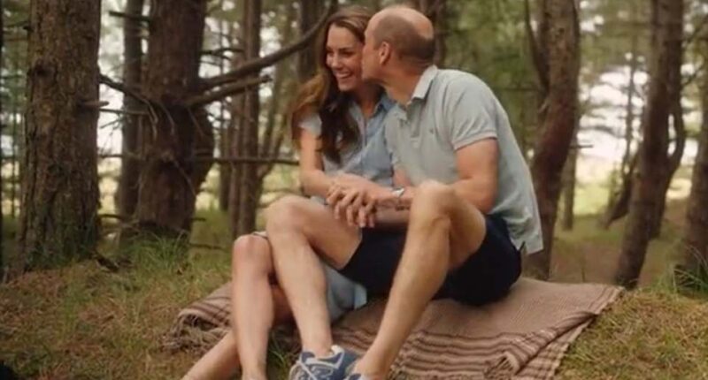 At the centre of the Princess of Wales's video was a sweet show of affection between her and her husband, Prince William
