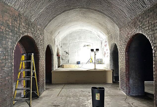 The building of the Cavern Club for the film Midas Man, retelling the story of the man behind the Beatles Brian Epstein