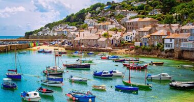 The Cornish fishing port of Mousehole, which teems with short-term lets, is a tourist hotspot