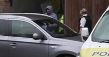 The man was seen walking out of HMP Wandsworth following his release yesterday morning