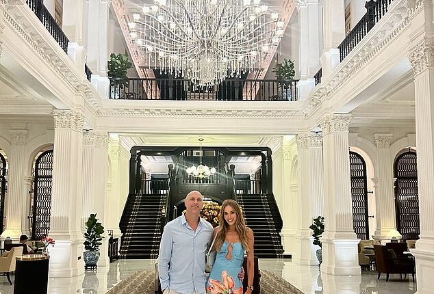 Rebecca and Chris Judd, both 41, (pictured) have been enjoying a child-free getaway , splashing thousands on Indonesian resorts and island living