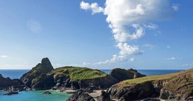Kynance Cove is a short drive from Hotel Polurrian on the Lizard