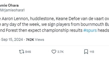 Jamie O'Hara posted this tweet after Tottenham's defeat to Arsenal on Sunday afternoon