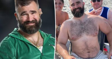 Jason Kelce sends social media into a frenzy with risqué beach photo
