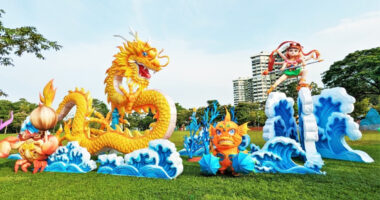 Jurong Lake Gardens Mid-Autumn Lights by the Lake Festival happening from Sep. 8 to 22, 2024 - Mothership.SG