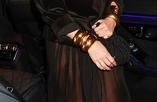 The A-list partied into the night on Tuesday to celebrate Saint Laurent's triumphant Paris Fashion Week Show with Kate Moss leading the guests