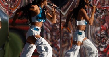 Katy Perry's (pictured) Australian fans have been left fuming after the pop star didn't perform one of her most iconic songs at the AFL Grand Final on Saturday