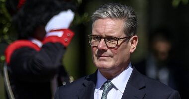 The Prime Minister said he had been left with no choice but to let out hundreds of criminals. Pictured: Keir Starmer meets with Italian Prime Minister Giorgia Meloni