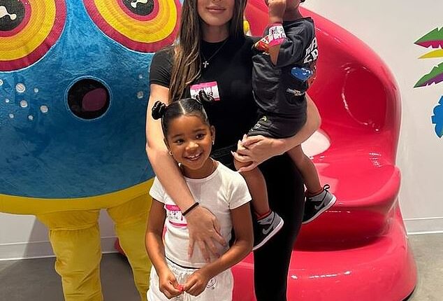 Khloe Kardashian took to social media on Sunday to share outtakes from a visit to Sloomoo Institute with her kids True and Tatum