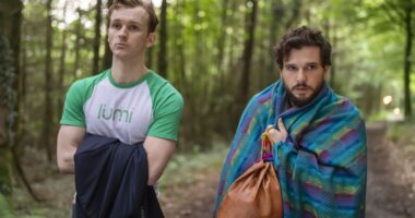 Harry Lawtey and Kit Harington after an ayahuasca trip in HBO's Industry.