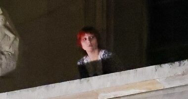 Lady Gaga, 38, looked unrecognisable as she filmed the music video for her upcoming single at the Louvre Museum in Paris on Friday night and through to Saturday morning