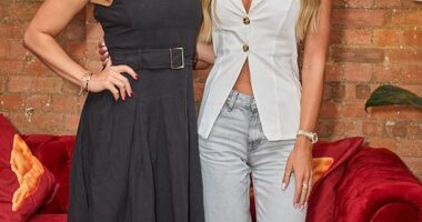 Molly Smith and Kimberly Wyatt posed up a storm as they attended the launch of Cheez-It Snap'd in London on Tuesday