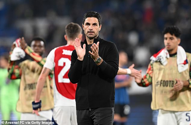 MIkel Arteta will take his Arsenal side to the home of the Premier League champions on Sunday