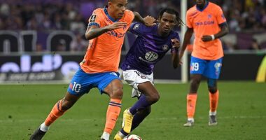 Mason Greenwood netted twice in under a minute as Marseille beat Toulouse 3-1 on Saturday