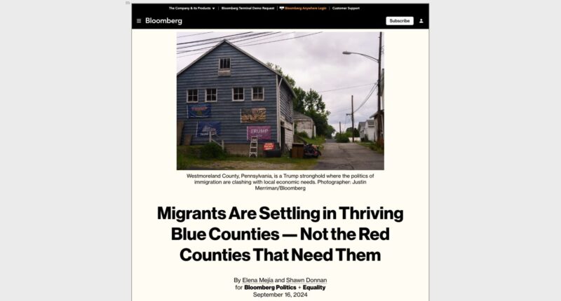 Media Demands More Migrants Settled in Pro-Trump Counties.