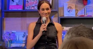 Meghan Markle spoke at her close friend Oprah Winfrey's book club session last night at Goodmothers bookstore and gathering space in Summerland, California