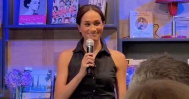 Meghan Markle spoke at her close friend Oprah Winfrey's book club session last night at Goodmothers bookstore and gathering space in Summerland, California