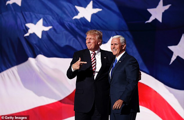 Mike Pence with then Republican presidential nominee Donald Trump in 2016