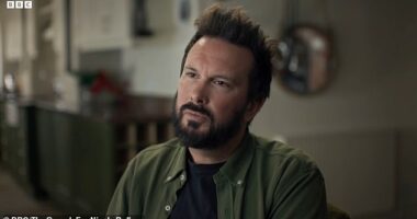 Paul Ansell, pictured in the BBC's new documentary, has shed light on how social media 'became a monster' for him and his family